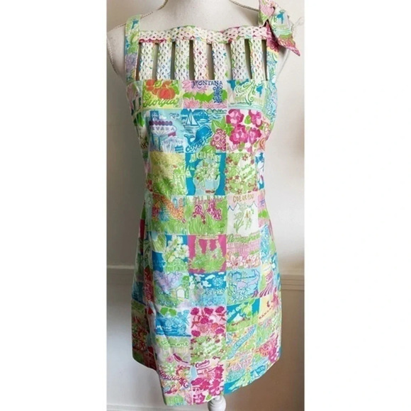 Lilly Pulitzer • Ricci State Of Mind States Patchwork Dress - Picture 1 of 6